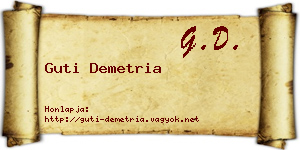 Guti Demetria névjegykártya